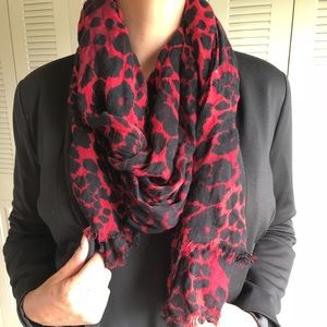 H&M Red & Black Scarf